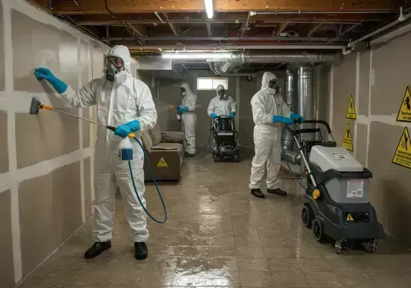 Basement Moisture Removal and Structural Drying process in Rogersville, MO